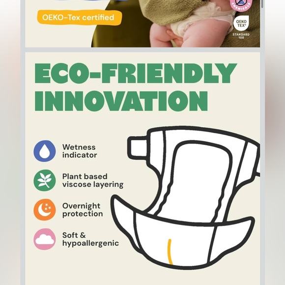 Lot of 19 Dyper Size 3 Nontoxic Natural Baby Diapers Plant-Based Hypoallergenic - Picture 3 of 3